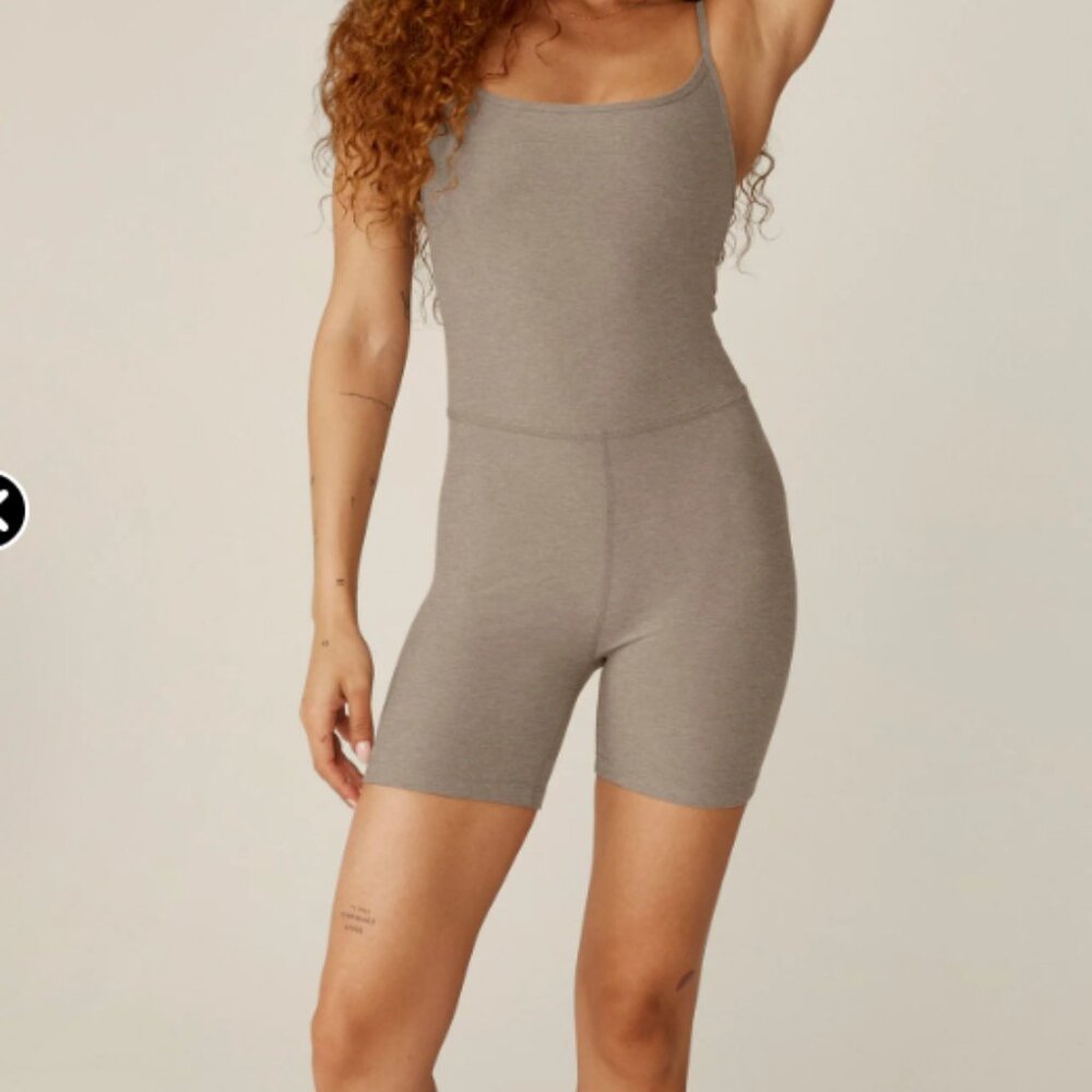 Beyond Yoga Spacedye Olive Green Biker Jumpsuit